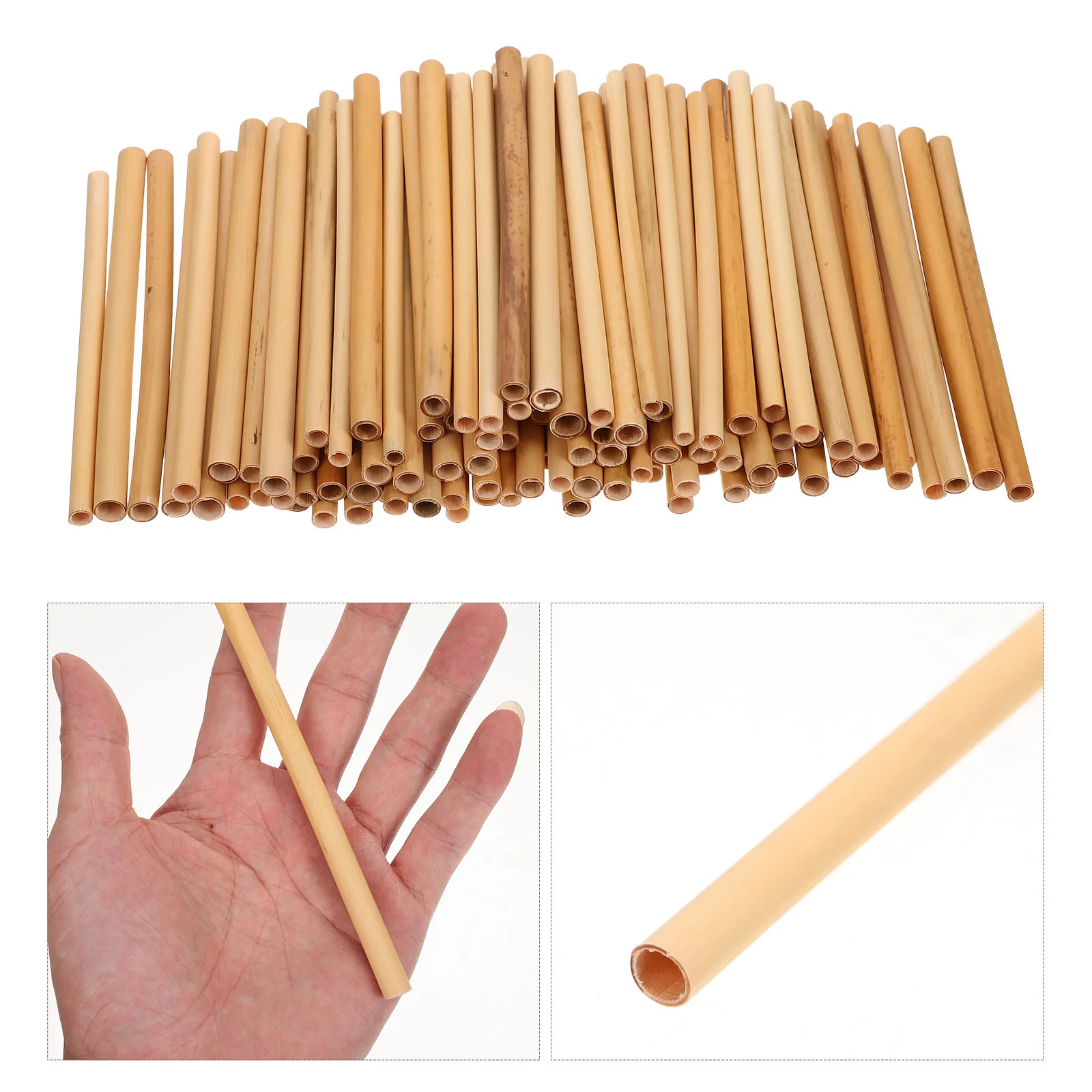 

100 Pcs Honeycomb Reed Tube Refillable Bee Prop House Tubes Beekeepers Whelping Kit Outdoor Accessories Straight Replacements