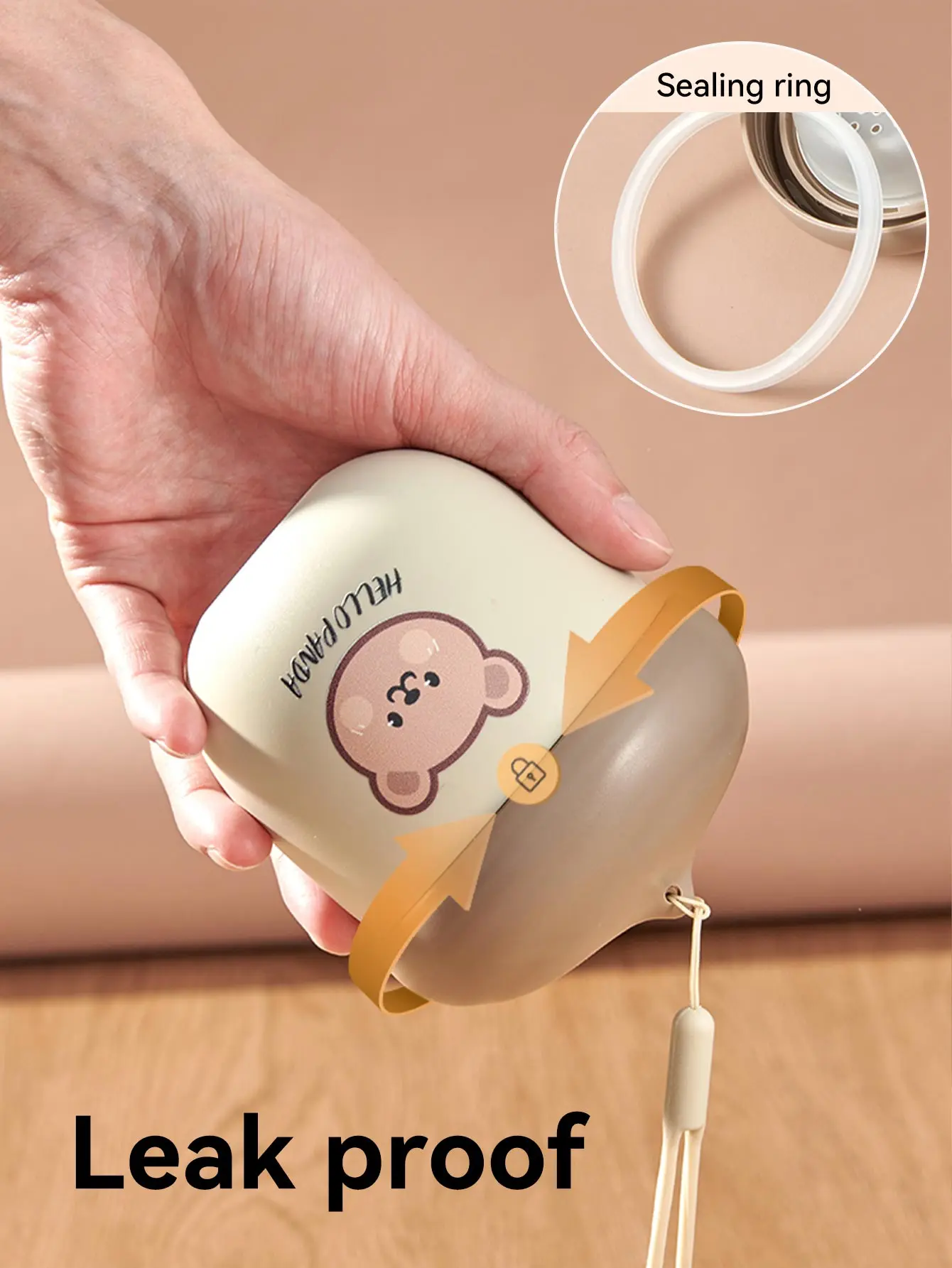 Пластиковая чашка для заварки чая с крышкой и силиконовой ручкой