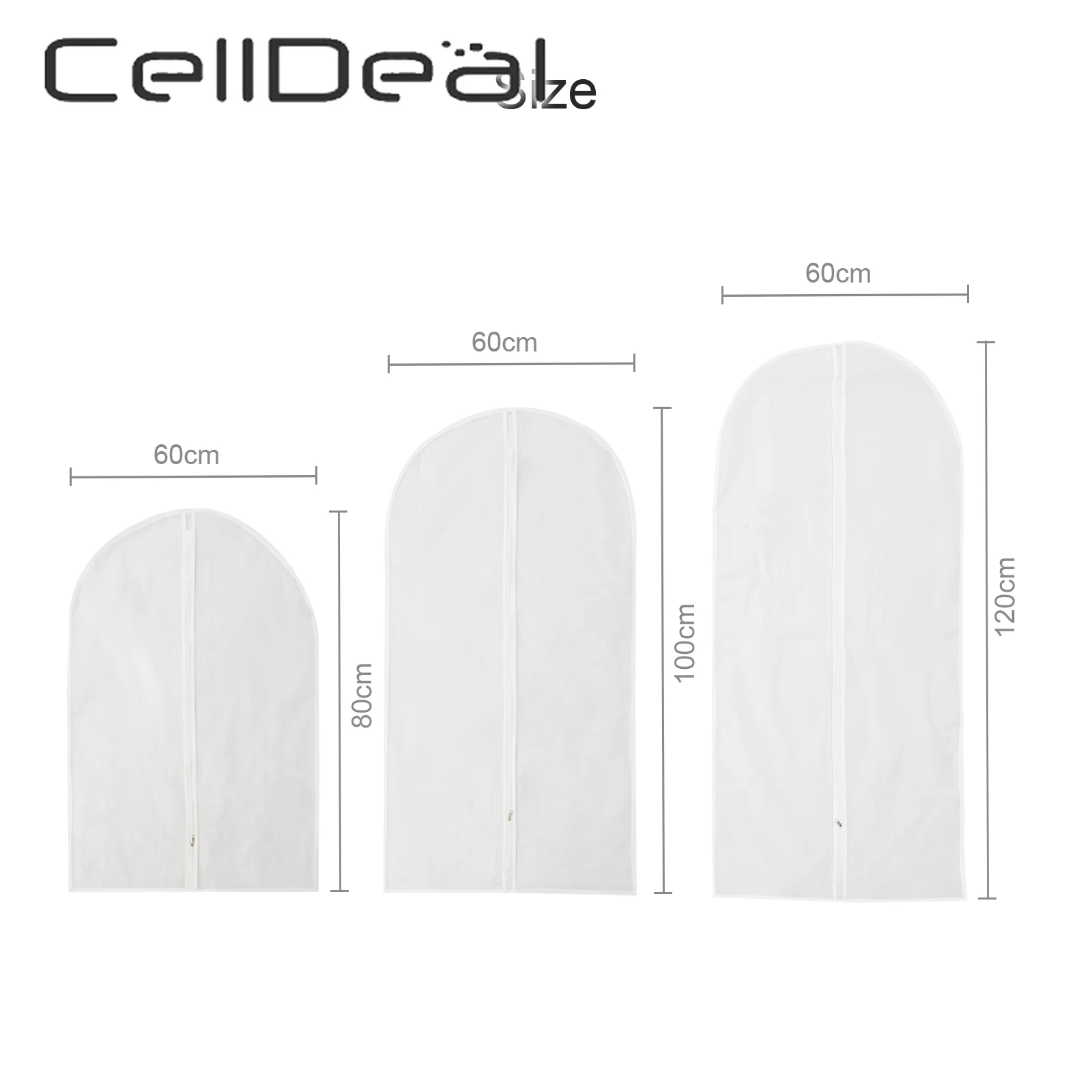 CellDeal 5/10 шт. вешалка для одежды костюма пальто пылезащитный чехол сумка хранения