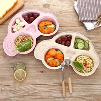 toddler infant baby dishes cartoon car shape plate environmentally separated child food plates kids dinnerware tableware tray
