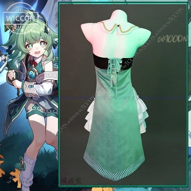 Huohuo Аниме игра Honkai: Star Rail Косплей Хэллоуин костюм парик хвост маленький зомби