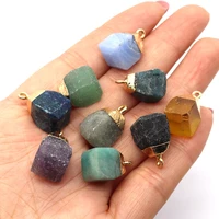exquisite natural stone irregular crystal pendant 15x20mm agate charm fashion jewelry making diy necklace earring accessories