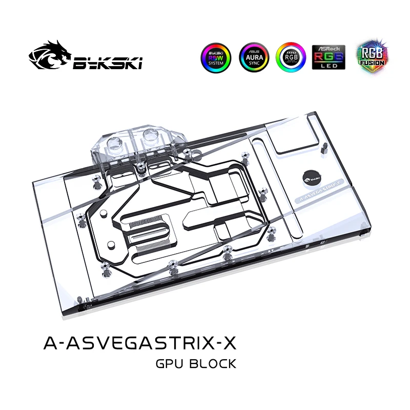 Bykski A-ASVEGASTRIX-X Vega 64 водяной блок для ASUS Asus ROG STRIX Watercooler ARGB 5V AURA SYNC