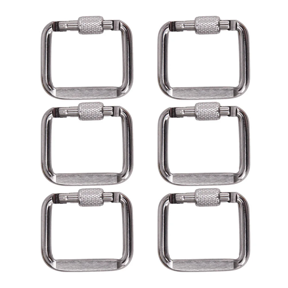 

Buckle Outdoor Carabiner Camping Durable Buckles Luggage Aluminum Climbing Mountain Portable Accessories Square Sturdy Clasp