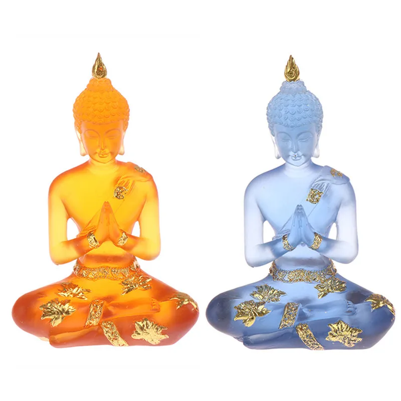 

18cm Meditation Buddha Statue Sculpture Resin Hand Made Buddhism Fengshui Figurine Meditation Miniatures Ornament Statue Home