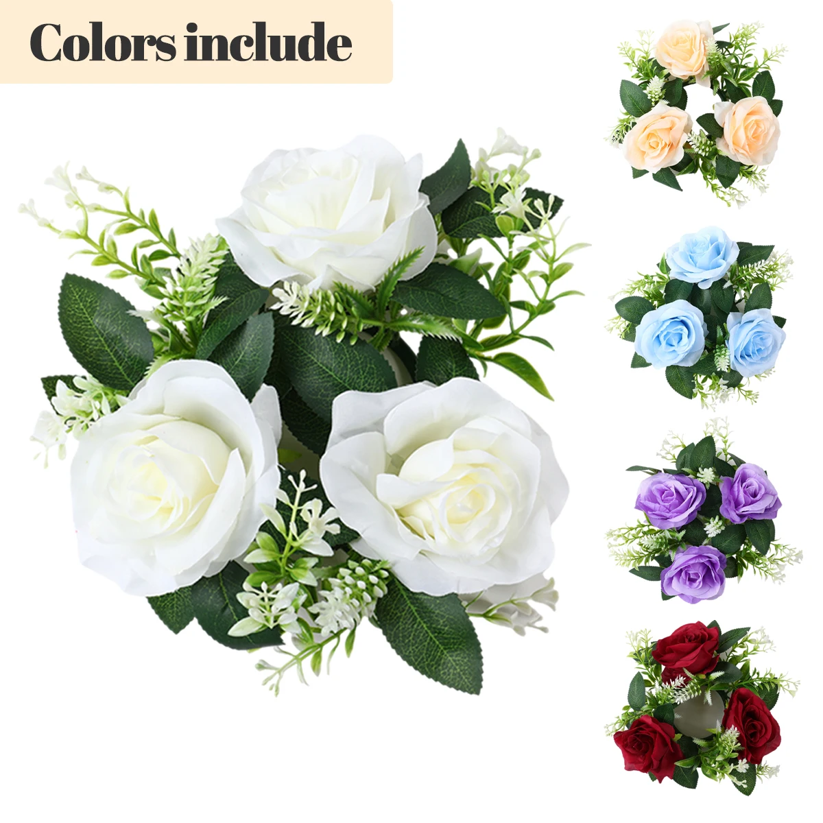 Цветочный подсвечник венок украшение для свадебной вечеринки искусственные