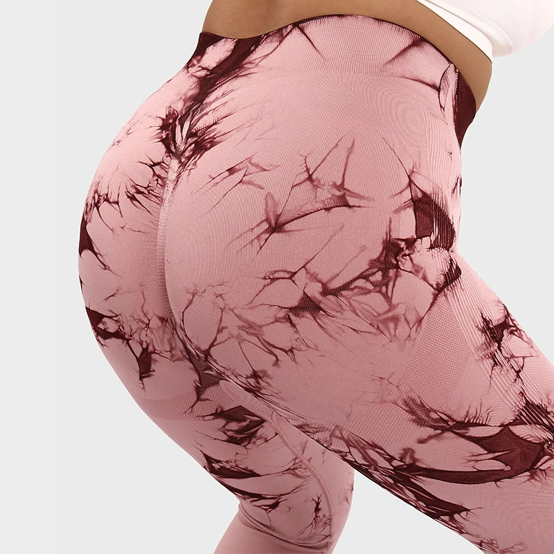 LUOYIYANG Tie Dye Seamless Plus Size Women's Leggings Push Up Sports Yoga Pants Gym Fitness Workout Women Clothing 2023 L-3XL