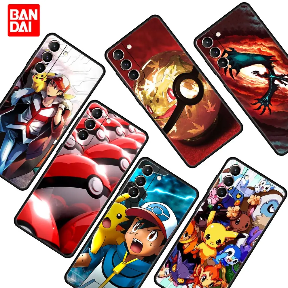 

Cartoon Pokemons Phone Case for Samsung Galaxy S22 S21 S20 S10 Plus Ultra 5G S22Plus S22Ultra Capinha Soft Casing Cell Luxury