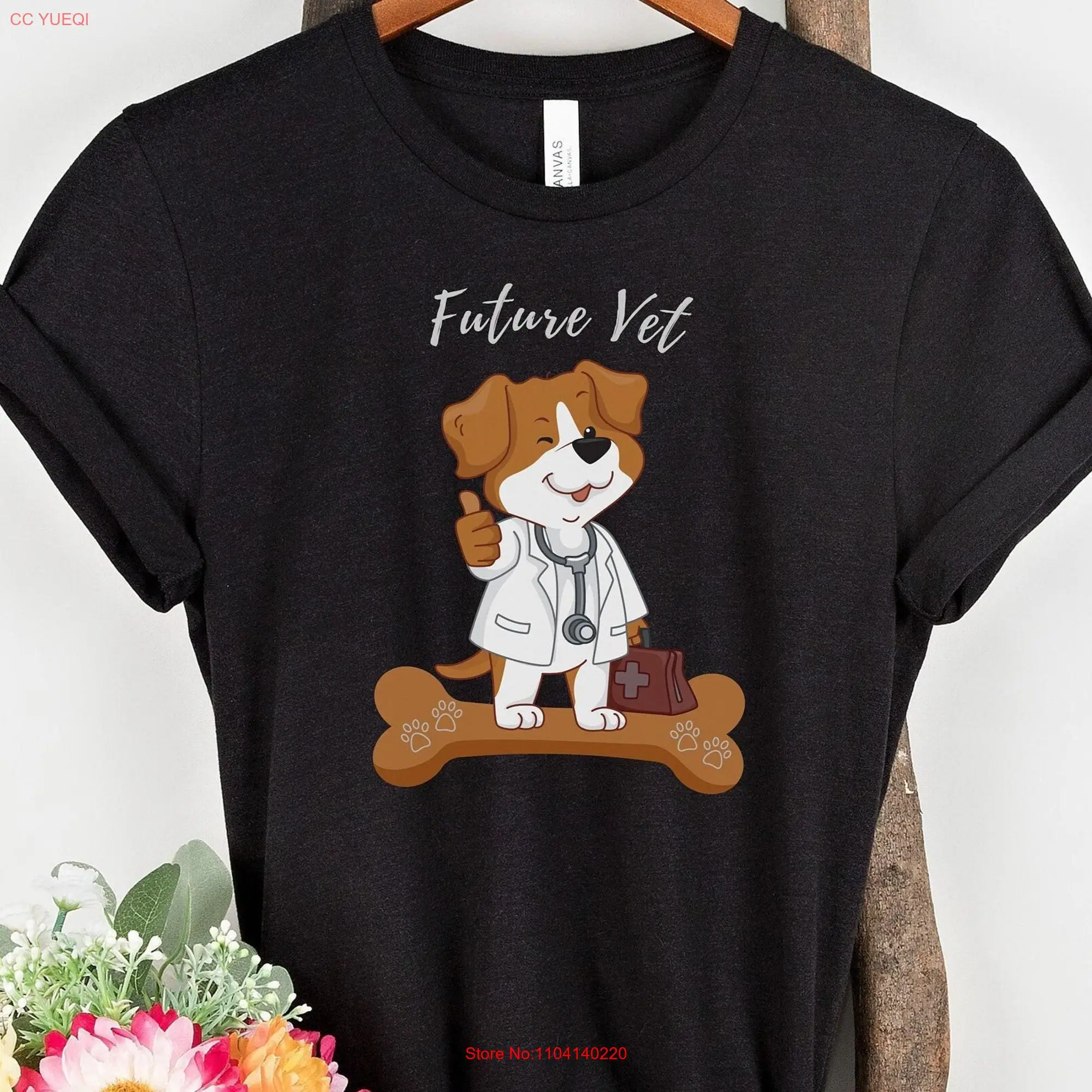Футболка с длинным или коротким рукавом для ветеринара подарок на выпускной