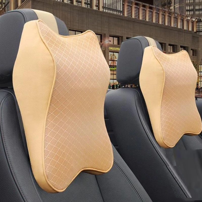 

Car Seat Headrest Pad 3D Memory Foam Pillow Head Neck Pain Relief Travel Neck Support Breathable Mesh Fabric Memory Foam Cushion