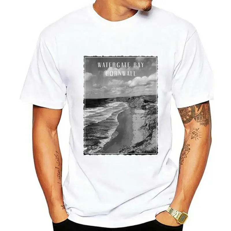 

Футболка Watergate Bay с изображением кукурузной стены, Мужская футболка для серфинга, известная футболка для серфинга, новинка 114, стильная футболка