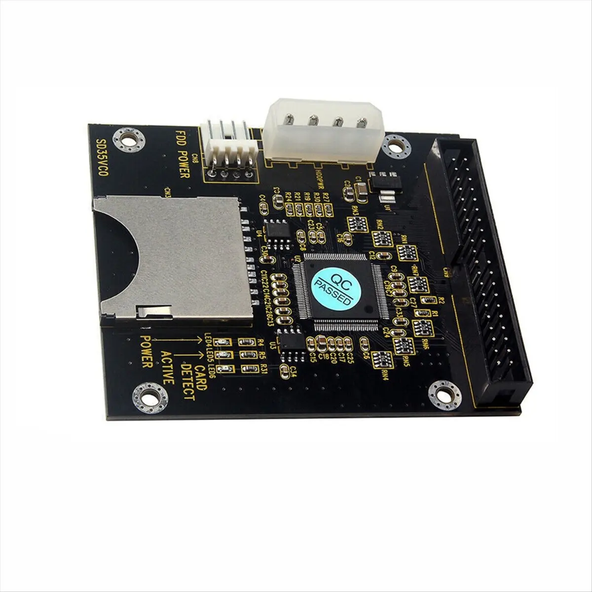 Фото Комплект из 2 адаптеров A17G: IDE-карта для SD-карт на 3,5-дюймовый 40-контактный IDE HDD, 5В, для подключения SD-карт к IDE 3,5 дюйма 40-контактный №4