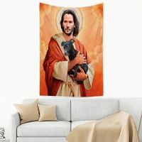 jesus snoop dogg tapestry hippie beach towel rug living room aesthetic artwork home decor background cloth