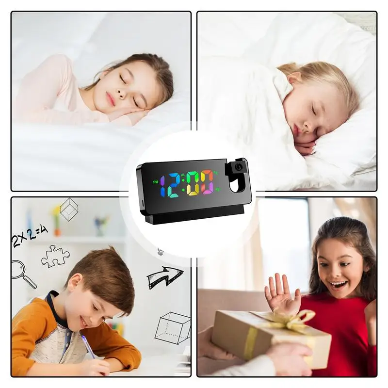 Часы-проектор с USB-зарядкой 180 дюйма