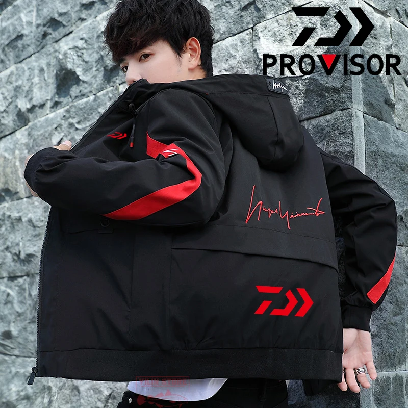 

New Daiwa Spring Fishing Jacket Men Hooded Fishing Clothes Outdoor Sport Fishing Shirts Summer Breathable Running Fishing Jacket