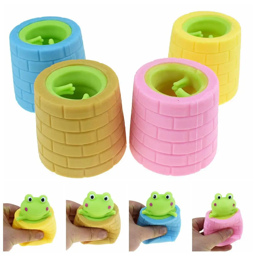 

Squeeze Well Frog TPR Cup Anti Stress Pop up Funny Toys Joke Decompression Fidget Sensory Stress Reliefing Gift for Kids Adults