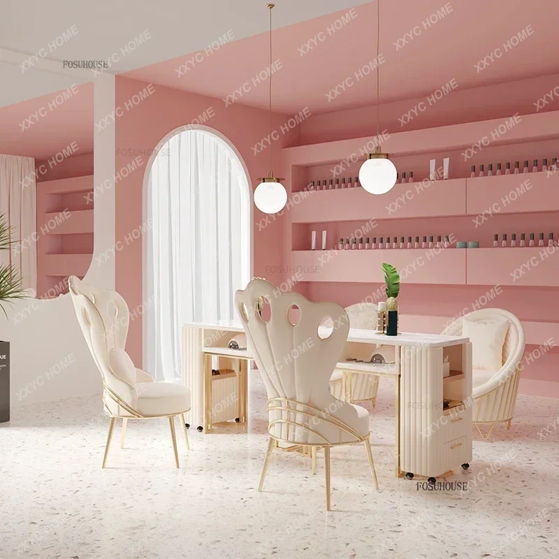 Скандинавская мебель для салона дизайнерский шифер фотостулья красоты набор