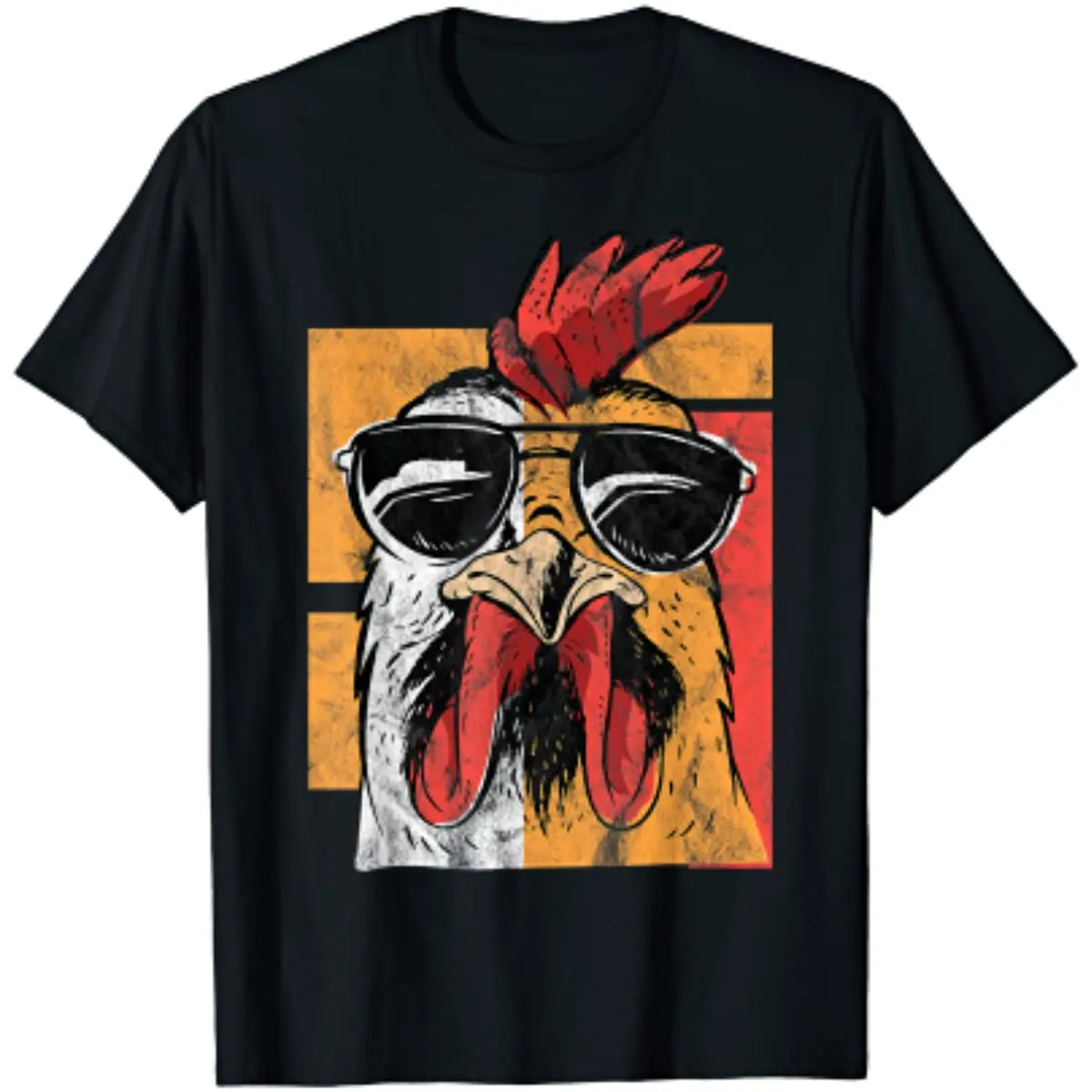 

Cool Rooster Wearing Sunglasses Retro Vintage Chicken Tee T-Shirt Cotton Daily Four Seasons T Shirts for Men Casual Streetwear