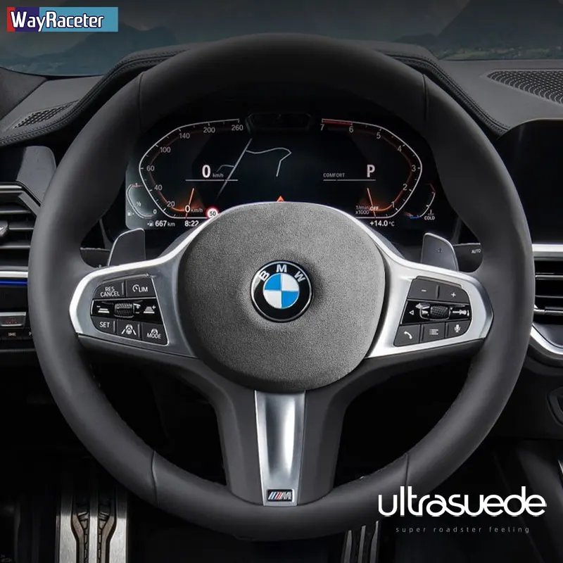 

Ultrasuede Car Steering Wheel Airbag ABS Trim Cover For BMW G01 G02 G05 G06 G07 F40 F44 G20 G26 G30 G32 G11 G29 M Performance