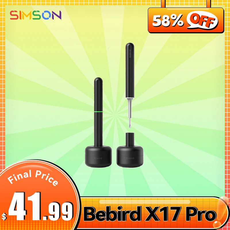 

Bebird X17 Pro M9 Pro Smart Visual Ear Cleaning Endoscope Ear Wax Pick Kit Mini Camera Otoscope Borescope 33 in 1 Tool