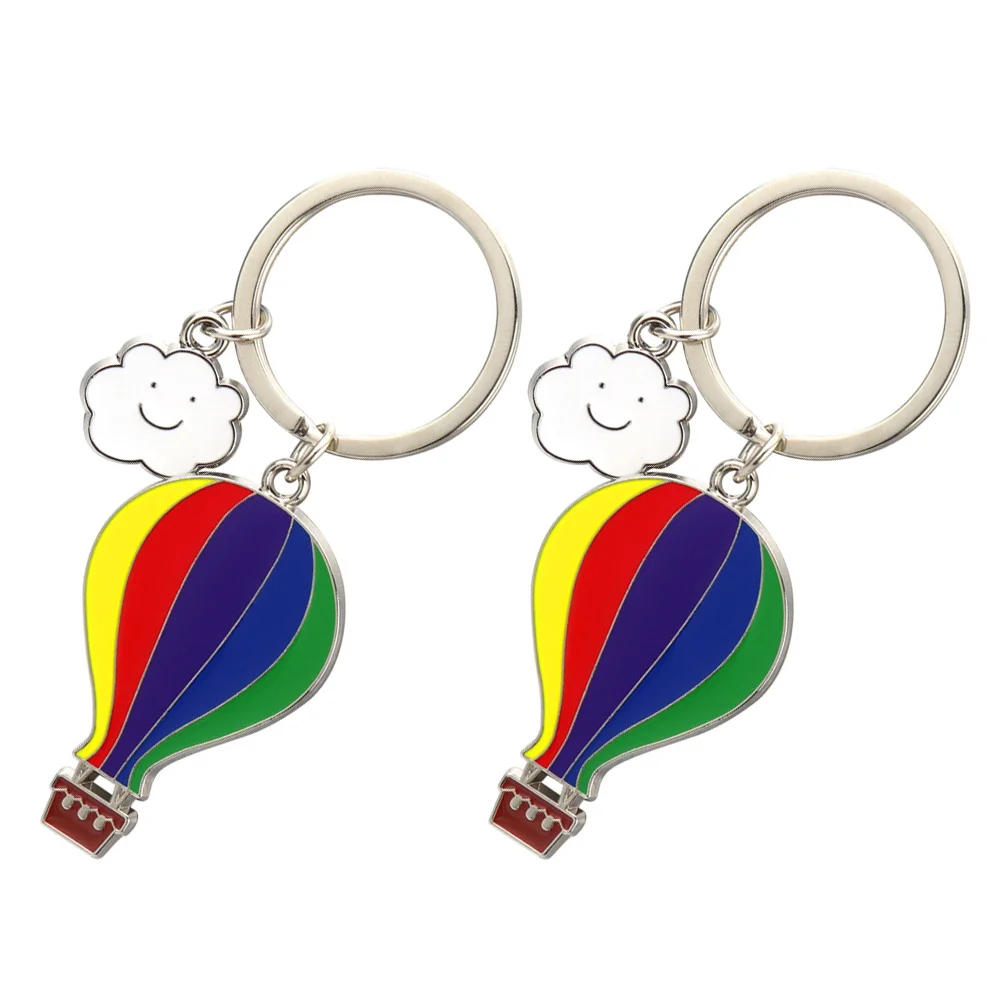 

Keychain Keychains Balloon Key Hot Air Pendant Ring Women Cute Car Holder Chain Keyring Purse Charm Funny Handbag Unique Metal