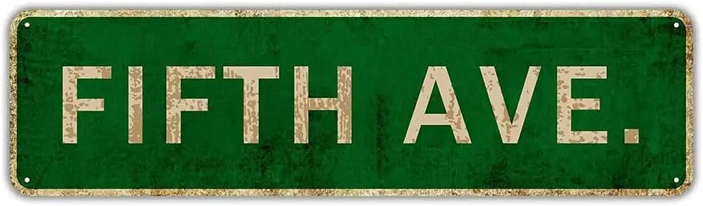 

Винтажная металлическая вывеска Fifth Ave