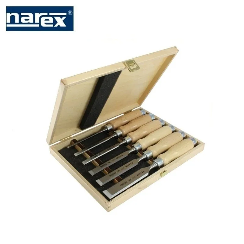 Set of 6 flat chisels Wood Line Profi (light) Narex instruments tools accessories details parts kits | Инструменты