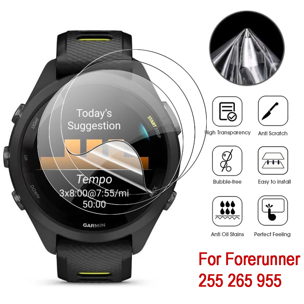 

1/2/10Pcs Soft Hydrogel Film For Garmin Forerunner 255 255S 265 265S 955 965 Screen Protector Smartwatch Accessories Protection