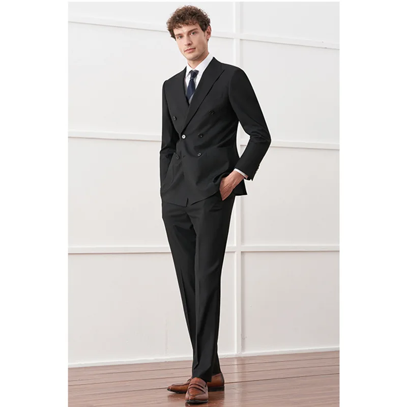 

2219-R- men slim business suit spring and summer wedding groom dress