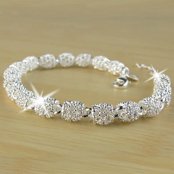 Delysia King Women's Beaded Hollow Bracelet Luxury Designer Charms for Bracelets