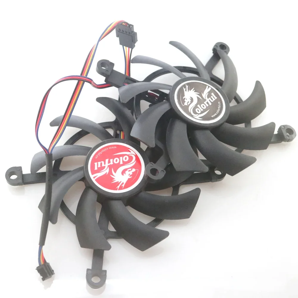 Бесплатная доставка 2 шт./лот 12 В вентилятор VGA для красочных GTX1660 1650 1660S RTX2060S
