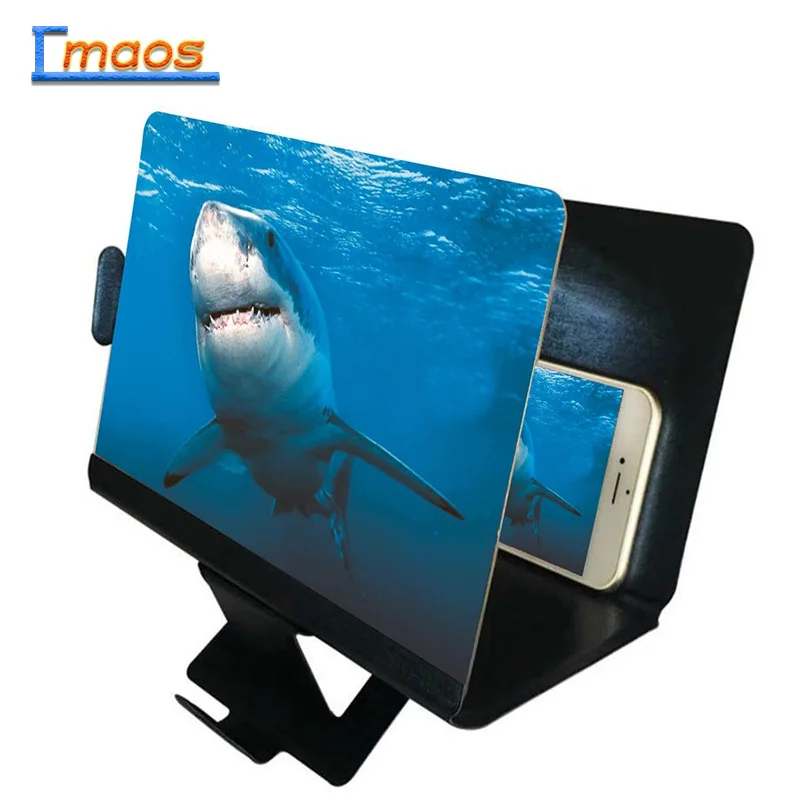 mobile phone screen magnifier 3d enlarger magnifying video amplifier projector bracket desktop holder stand for phone free global shipping