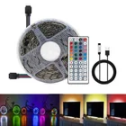 Неоновая Светодиодная лента с USB, 5 в постоянного тока, RGB SMD 5050 BPCB 1 м-5 м 60 светодиодовм, водонепроницаемый пульт дистанционного управления, 44 клавиши, светильник телевизора