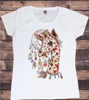 kawaii giraffe wind chimes animal print tshirt women clothes 2022 short sleeve t shirt femme harajuku shirt summer tops tee