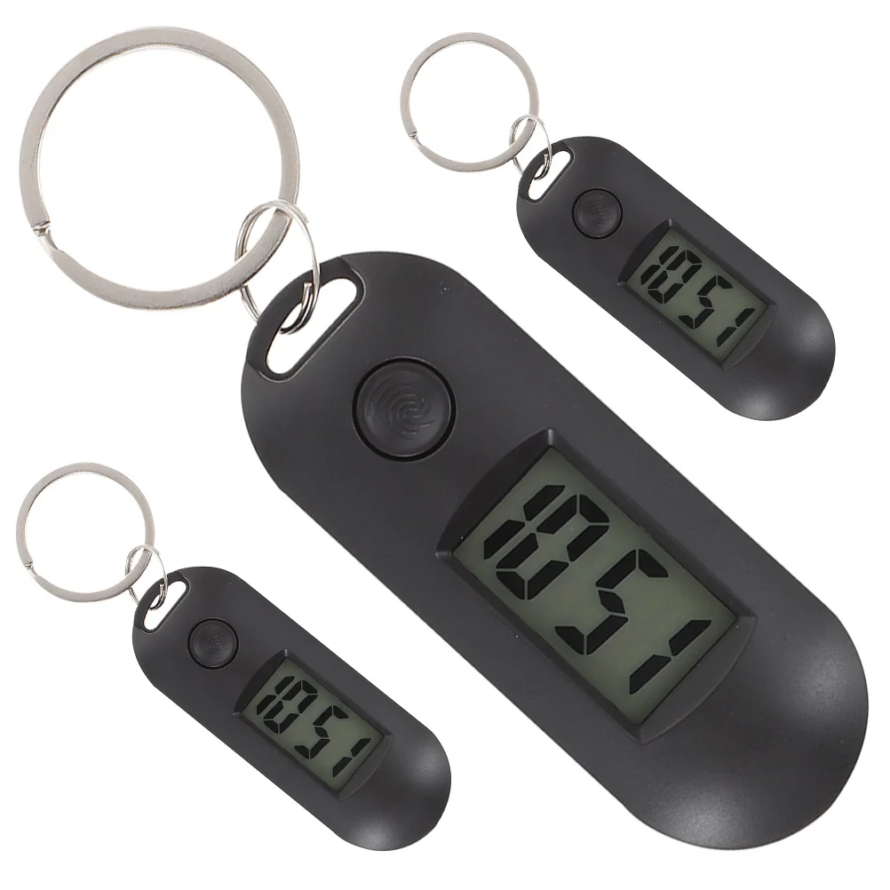 

3pcs Keychain Hanging Watch Key Ring Digital Watch Students Mute Keychain Watch