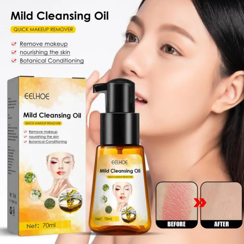 

70ml Makeup Remover Cleansing Oil Gentle And Refreshing Non-greasy Face Cleanser Liquid Moisturizing Skin Face Care Cleansing