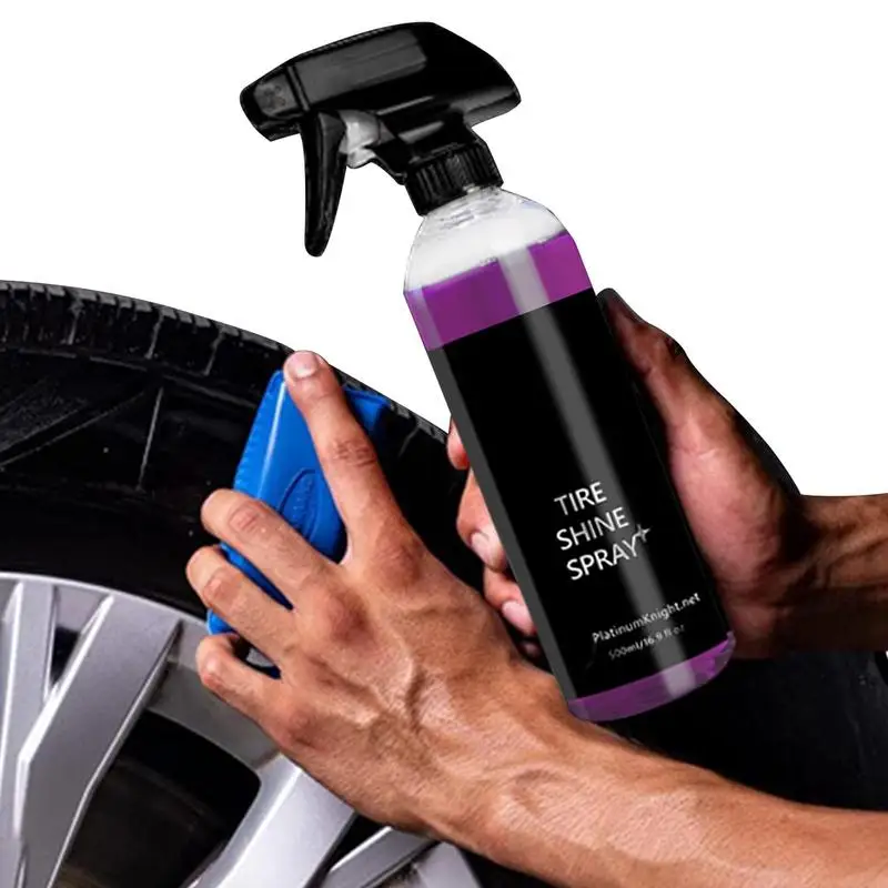 

Tire Shine Spray Durable And User Friendly Tire Dressing Long Lasting UV Protection Wheel And Tire Cleaner To Make Wheels Shine