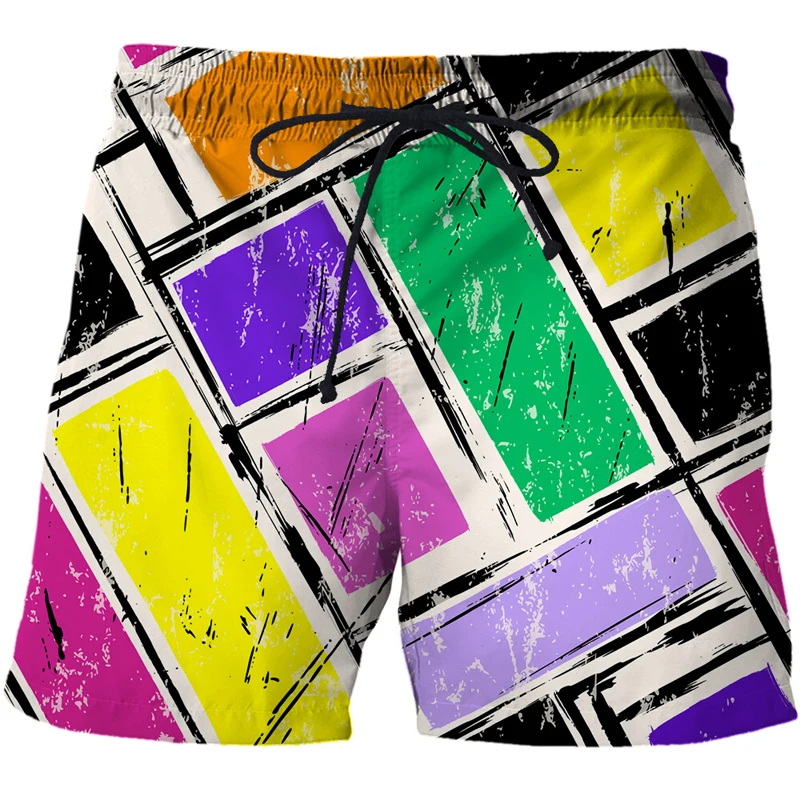 

Abstract Series Men's Beach Shorts Kids Boys Swimwear Shorts Breathable Surf Board Shorts Quick Dry Swimsuit Summer Sport Trunks