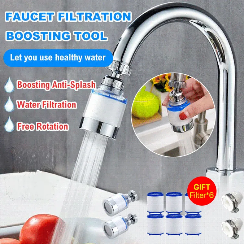 

Multipurpose Faucet Filter with Extendable and Rotating Nozzle