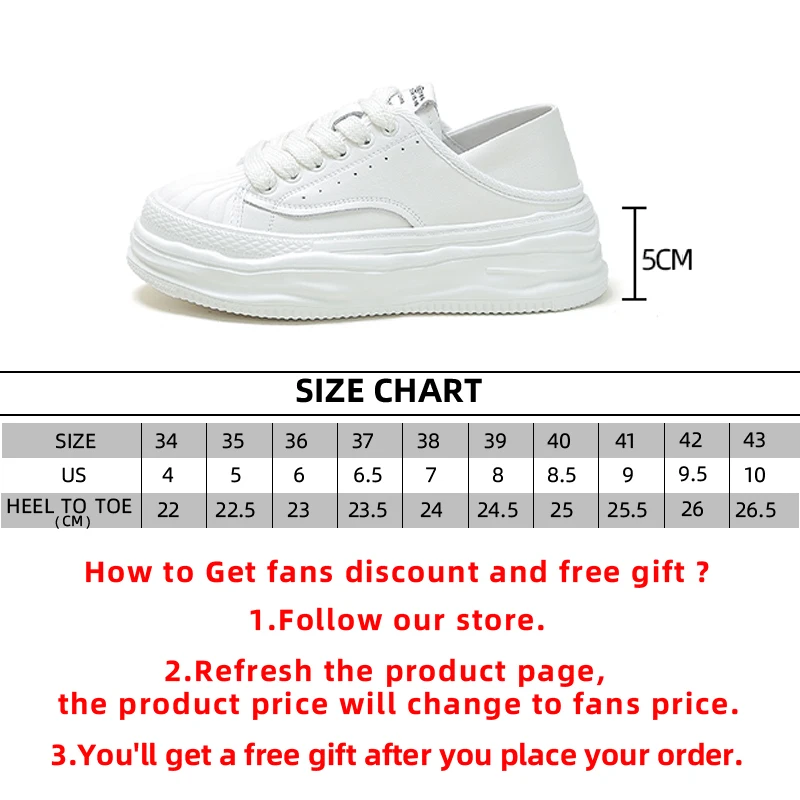 2023 5cm Chunky Sneakers Genuine Leather New Wedge Platform Shell Toe Breathable Vulcanized Summer Fashion Lace Up Ladies Shoes