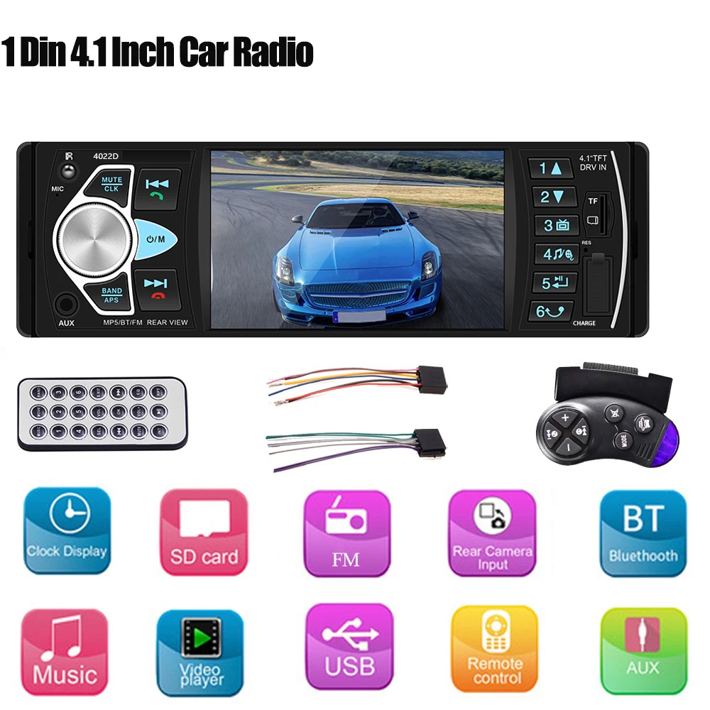 

Inch HD Large Screen Hands-free Car MP5 Player Card U Disk Radio Reversing Audio Player Radio Station With Remote Control