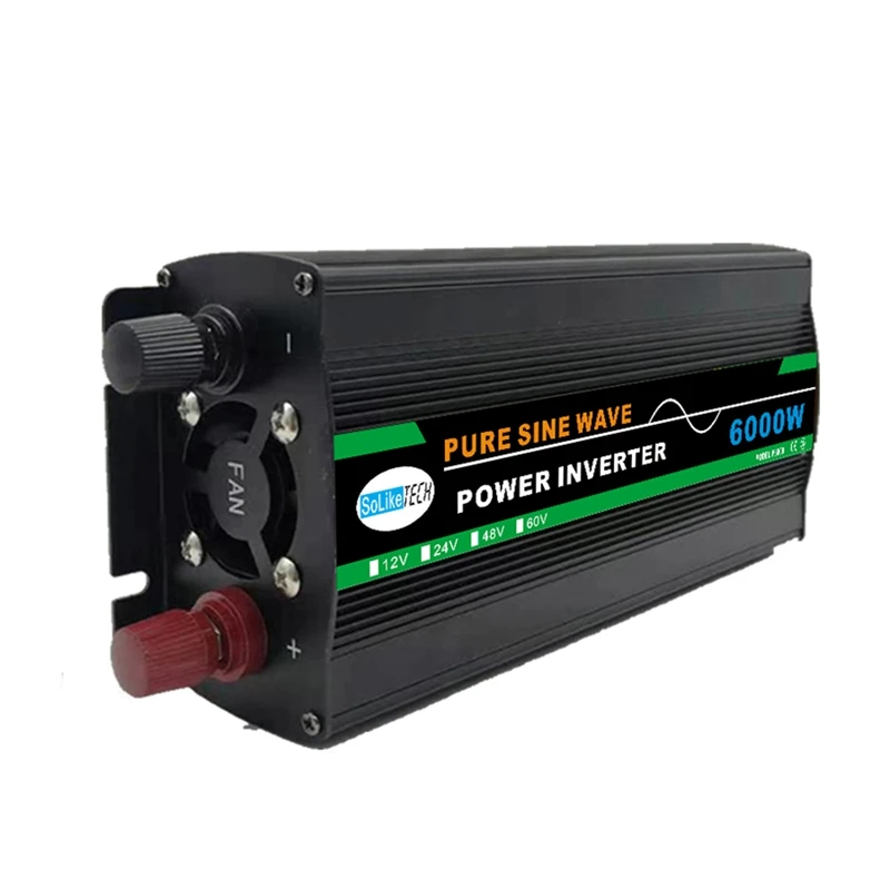 

6000W Pure Sine Wave Inverter Voltage Transformer Power Converter Solar Inverter LED Display