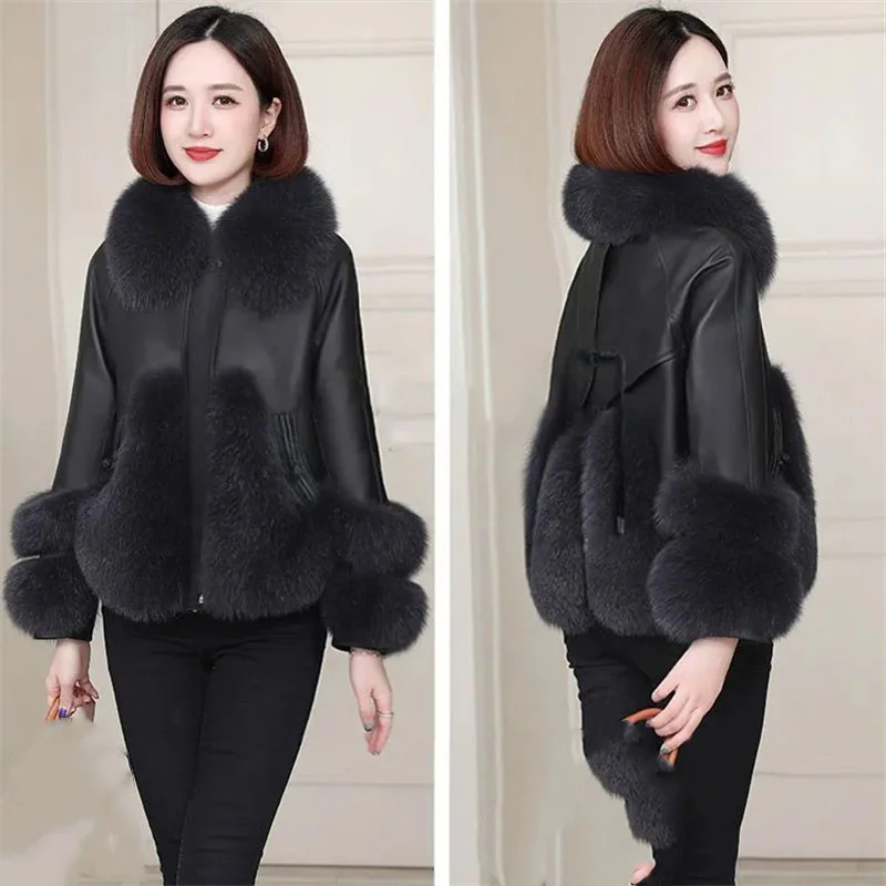 Высококачественная корейская плюшевая верхняя одежда с длинными рукавами 2024