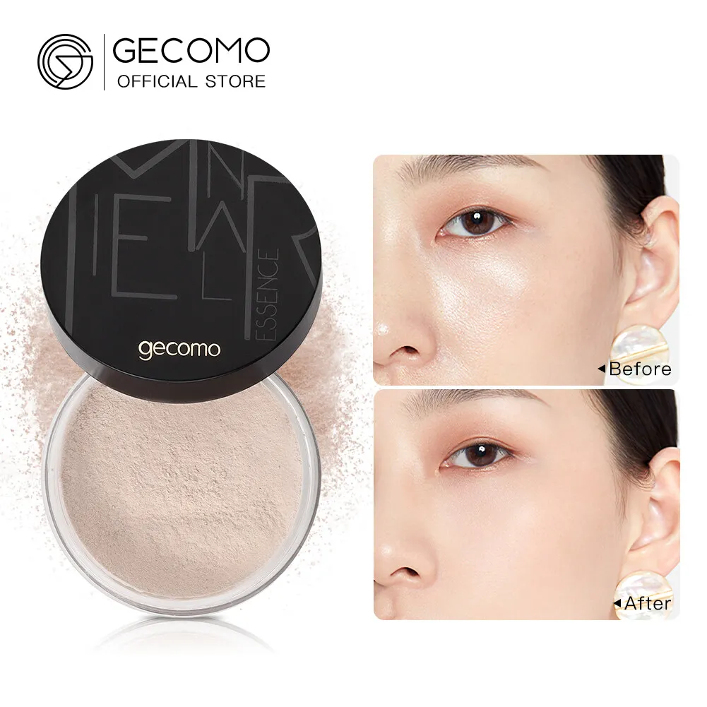 

GECOMO Waterproof Loose Powder Repairing Makeup Powder Oil Control For Face Ice-feeling Professional Makeup Cosmetics for Women