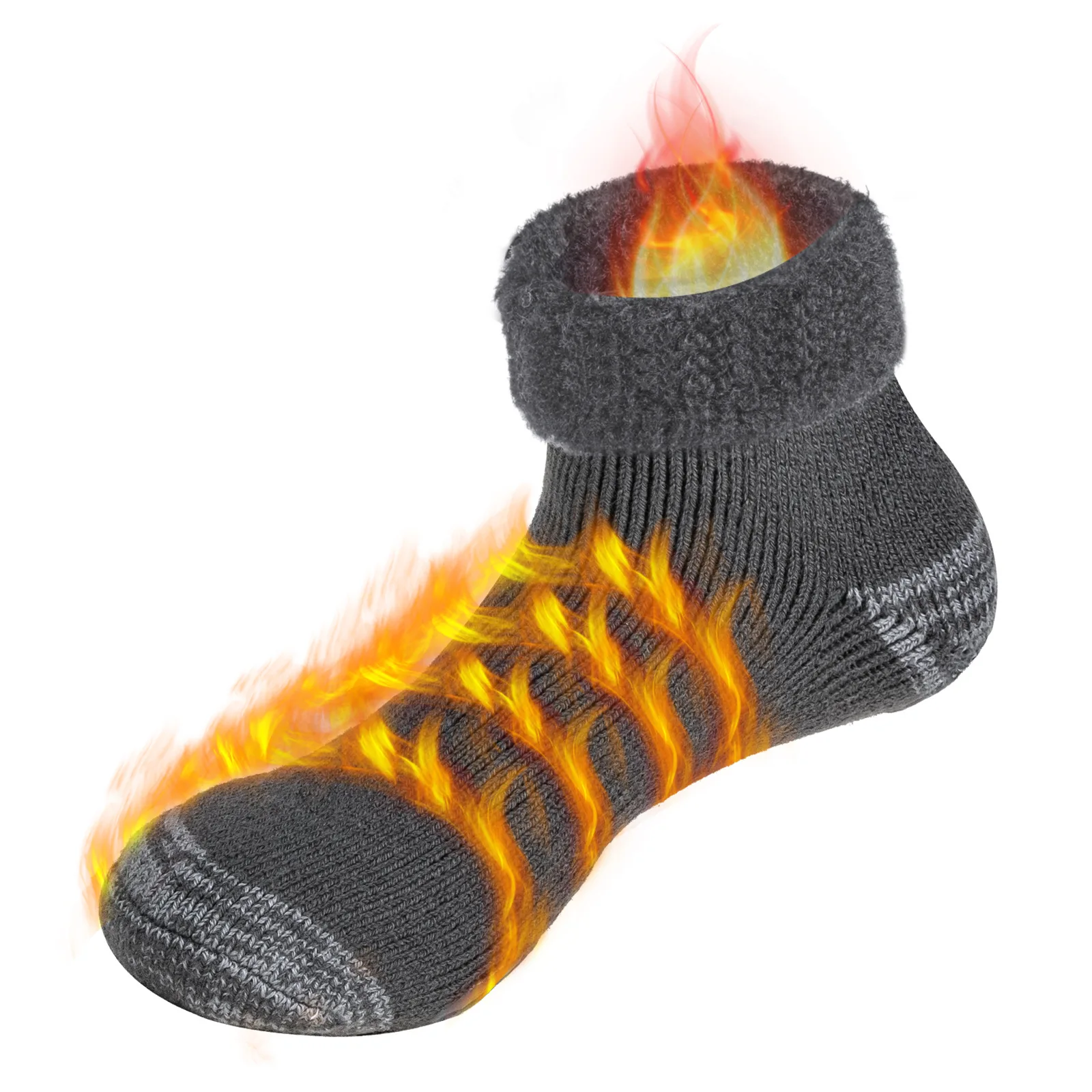 Winter Men Super Thick Cashmere Warm Sock Autumn Warm WoolHome Floor Anti-slip Women Thermal Heating Dragging Shoes OutdoorSocks