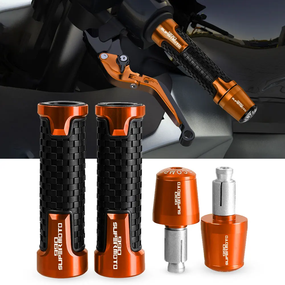 

Handle Grips Ends 7/8" Handlebar Rubber Gel Hand Grips Brake Hands FOR 990SUPERMOTO 990 SUPERMOTO 2008-2012