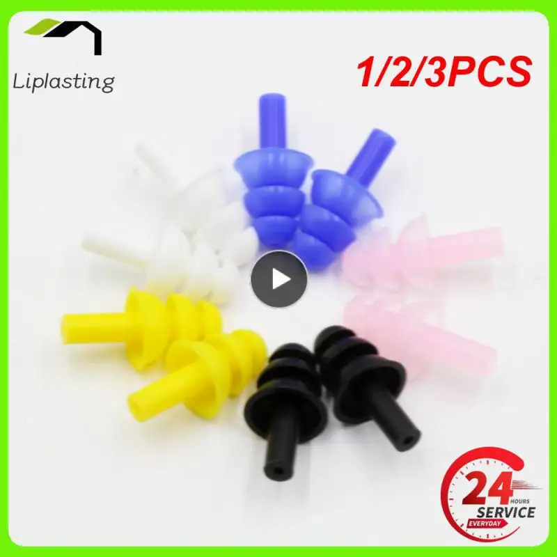 

1/2/3PCS High Quality Waterproof Silicone Swimming Ear Plugs Nose Clip Set Box Packed Earplug For Surfing Diving and Learning
