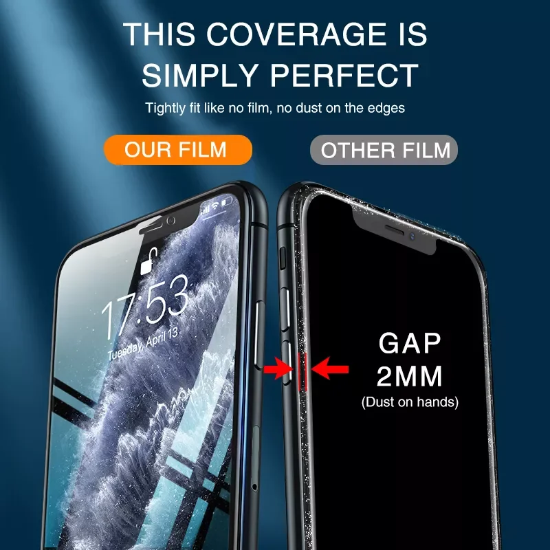 80D Full Cover Tempered Glass For iphone 11 12 Pro Xs Max X Xr Screen Protector On iphone 7 8 Plus 6 6s se 2020 Protective Glass