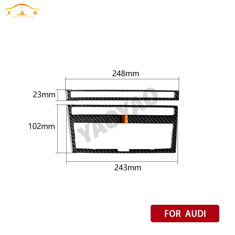 Автомобильная наклейка из углеродного волокна для Audi A6 C6 4F 2005 2006 2007 2008 2009 2011, кондиционирование воздуха, CD панель, наклейка, крышка, автомобильные аксессуары (art.: 3920c7ebddd11) - 3920c7ebddd11