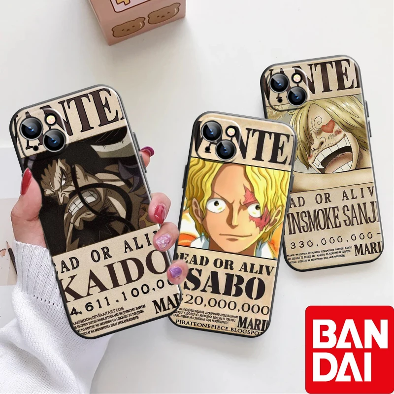 

One Piece Wanted For iPhone 11 12 13 Pro MAX 7 8 6 6S Plus SE 2020 X XR XS MAX 13 12 Mini Phone Protect Case Cartoon Anime TPU